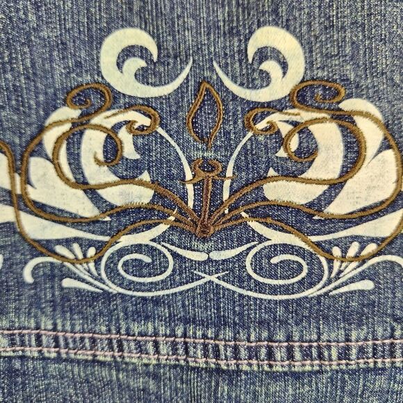 🩵NWOT PartyLite Blue Denim Buttoned Jacket Medium - Picture 8 of 12